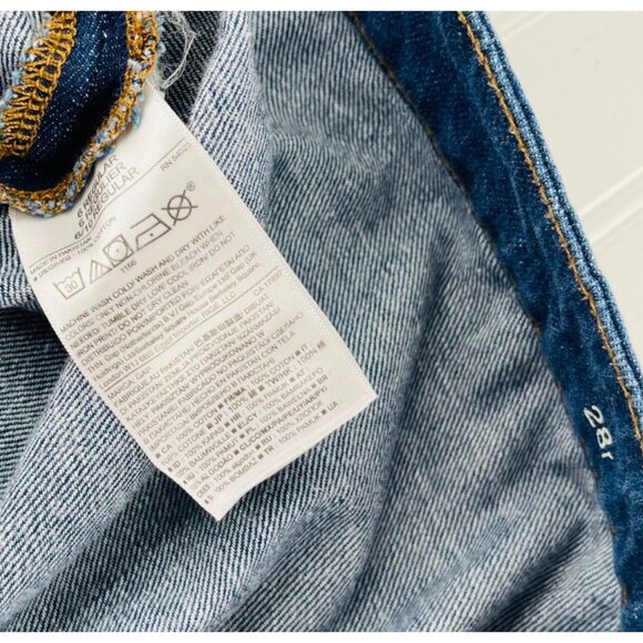 Gap 1969 Women's Denim A-Line Mini Skirt Size 6R 28R Blue Front Flap Pockets Y2k - Picture 3 of 5